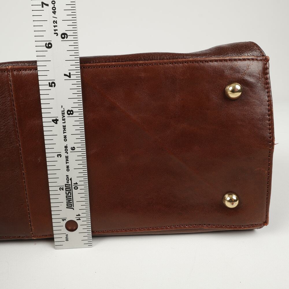 Wilson Leather Top Handle Satchel Brown Leather Purse *No Shoulder Strap - Picture 10 of 15